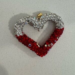 18K Real Saudi Gold Hearth Swarovski Pendant